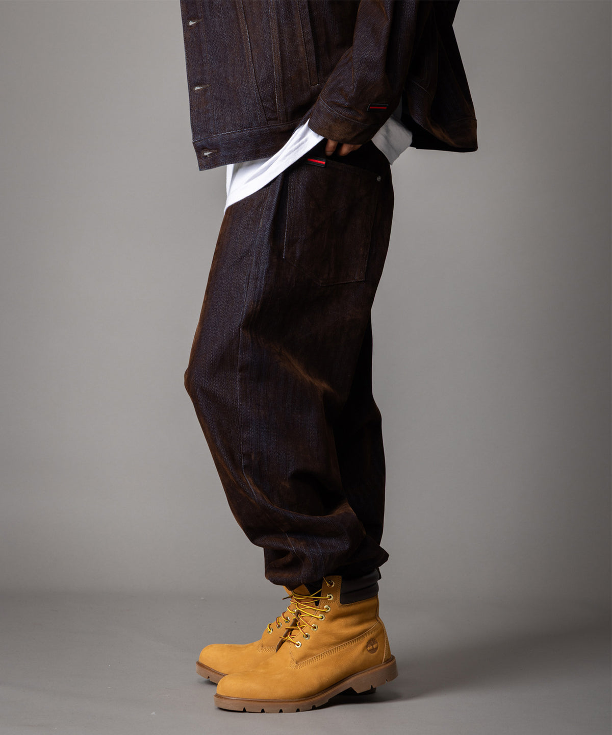 【NEW】FLOCKED DENIM PANTS/フロックデニムパンツ【FAM-62509】【10月5日から順次配送】