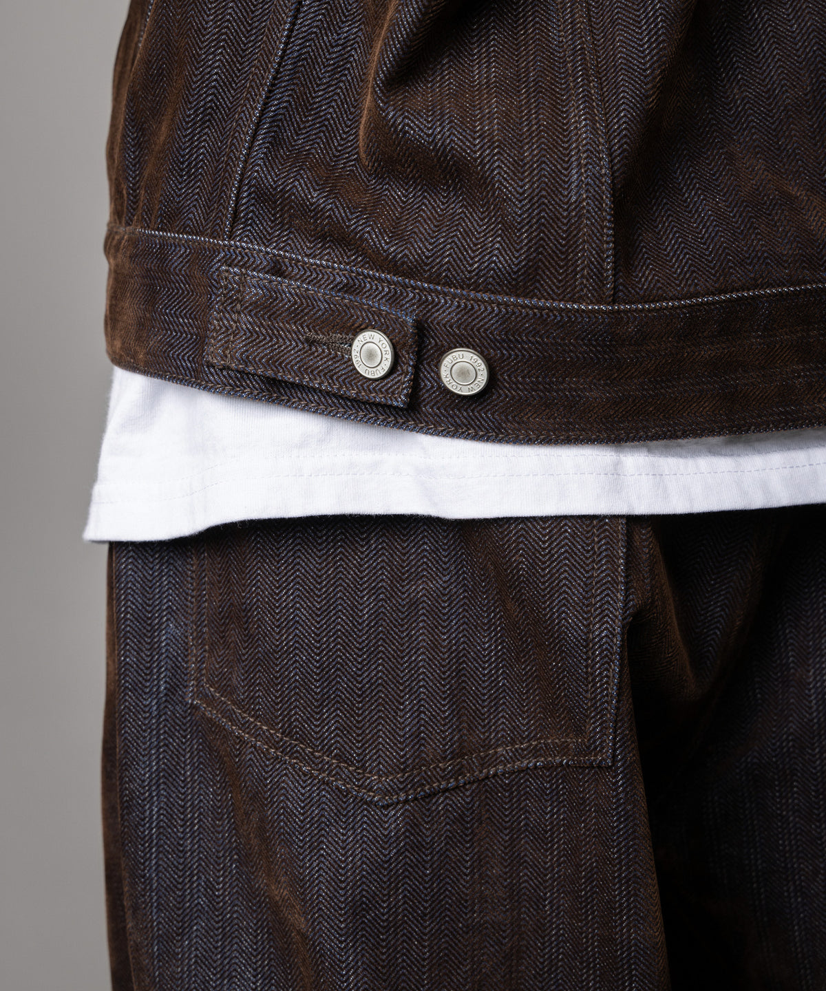 【NEW】FLOCKED DENIM JACKET/フロックデニムジャケット【FAM-62316】【10月5日から順次配送】