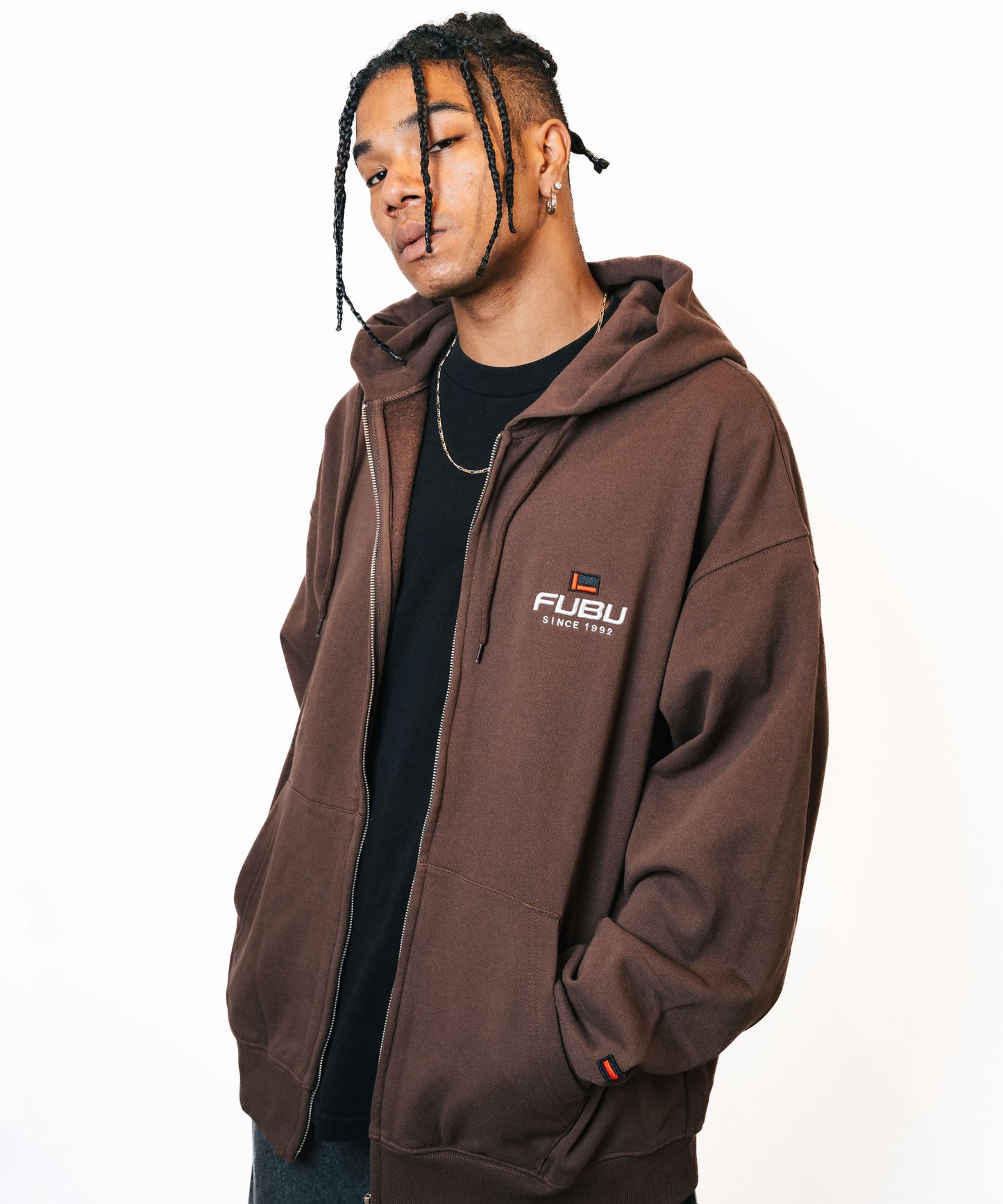 LOGO ZIP HOODIE/ロゴジップパーカー【FAU-32709】