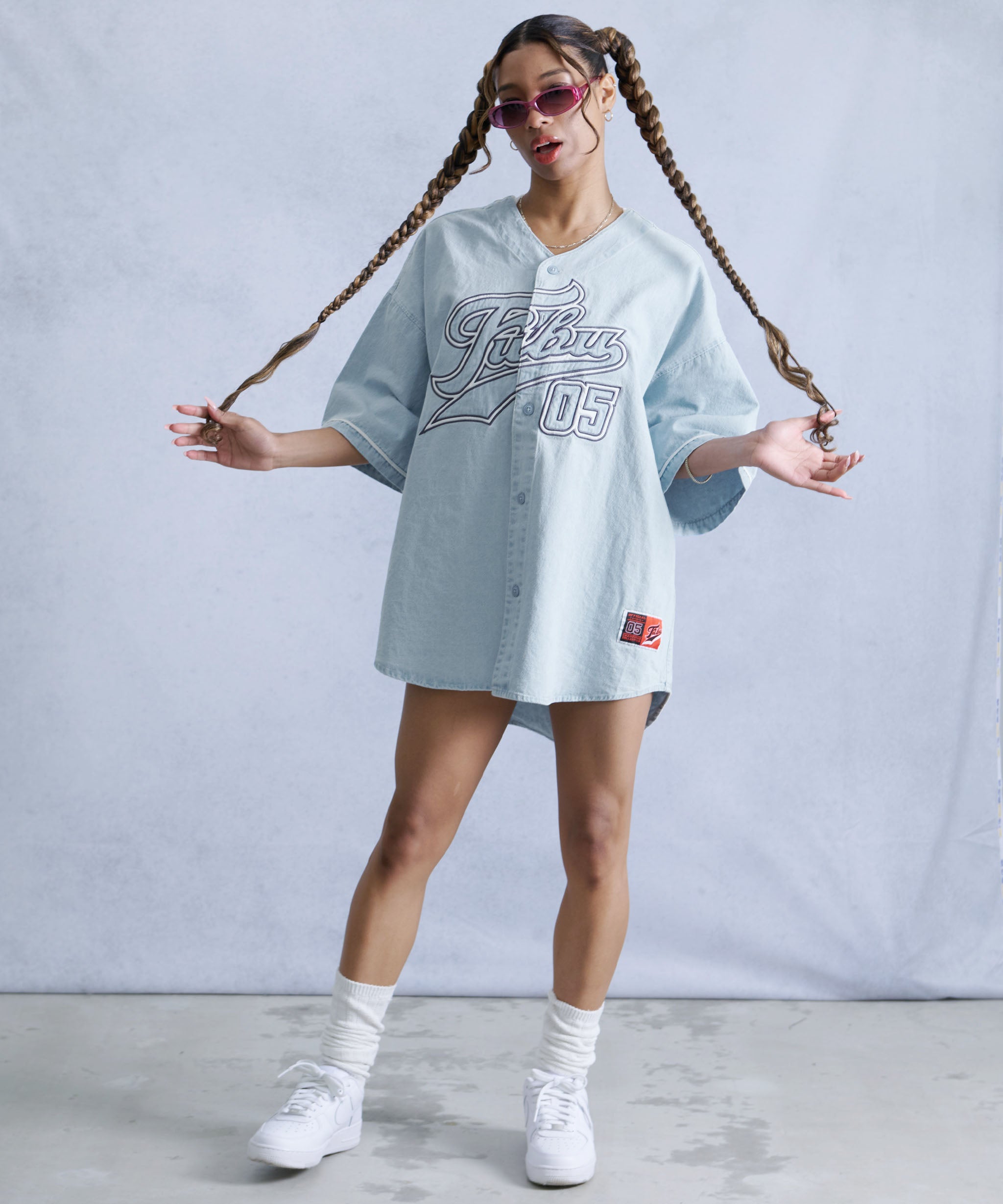 00s FUBU フブ ベースボールシャツ XL Y2K 古着 半袖 FUBU フブ ベース