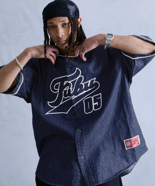 DENIM BASEBALL SHIRTS/デニムベースボールシャツ【FAM-41103】
