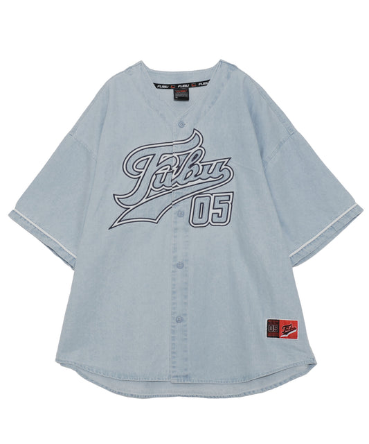 【一部予約2月末】DENIM BASEBALL SHIRTS/デニムベースボールシャツ【FAM-41103】
