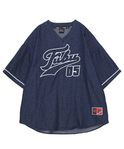【一部予約３月末】DENIM BASEBALL SHIRTS/デニムベースボールシャツ【FAM-41103】