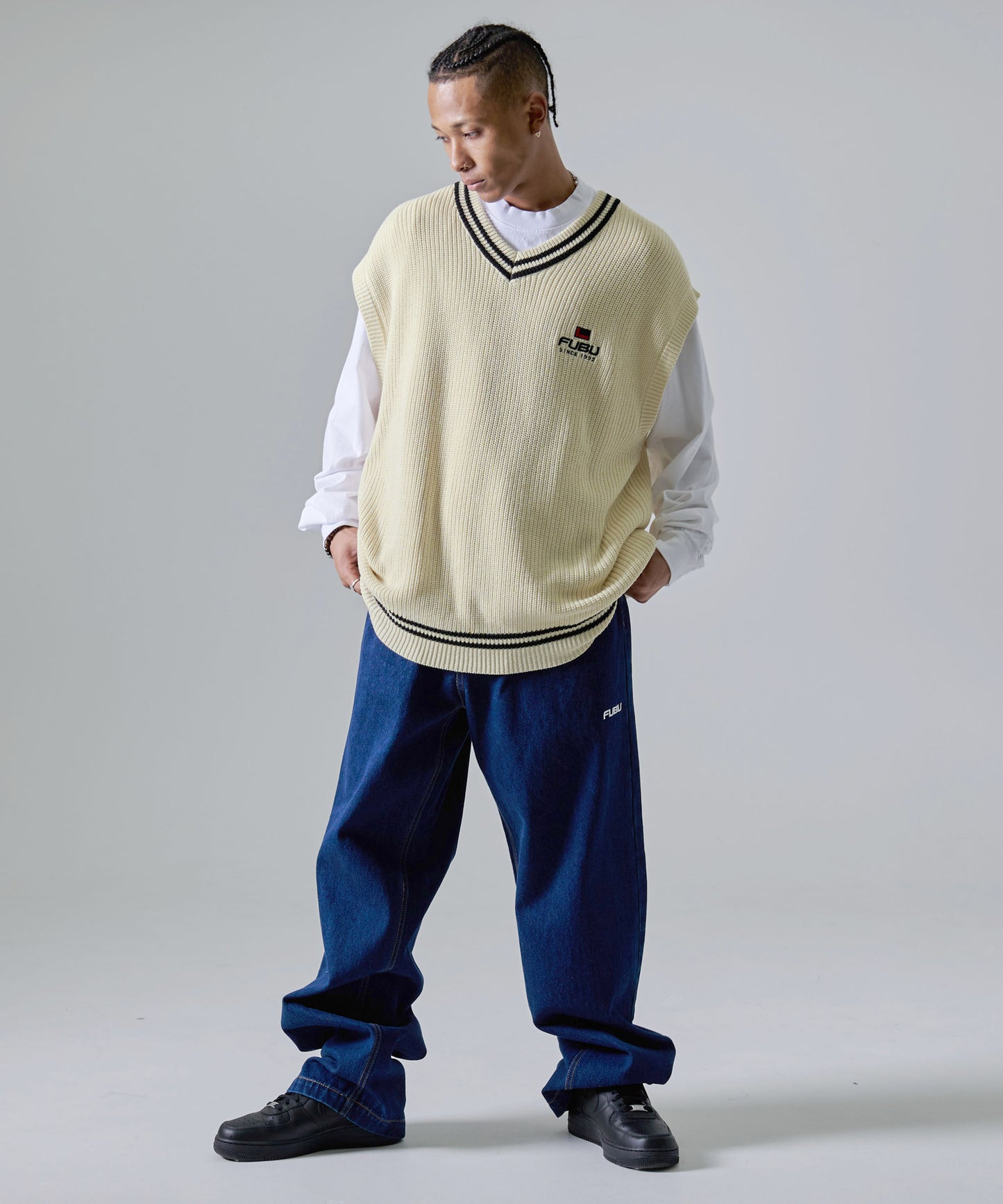 KNIT VEST/ニットベスト【FAM-41702】
