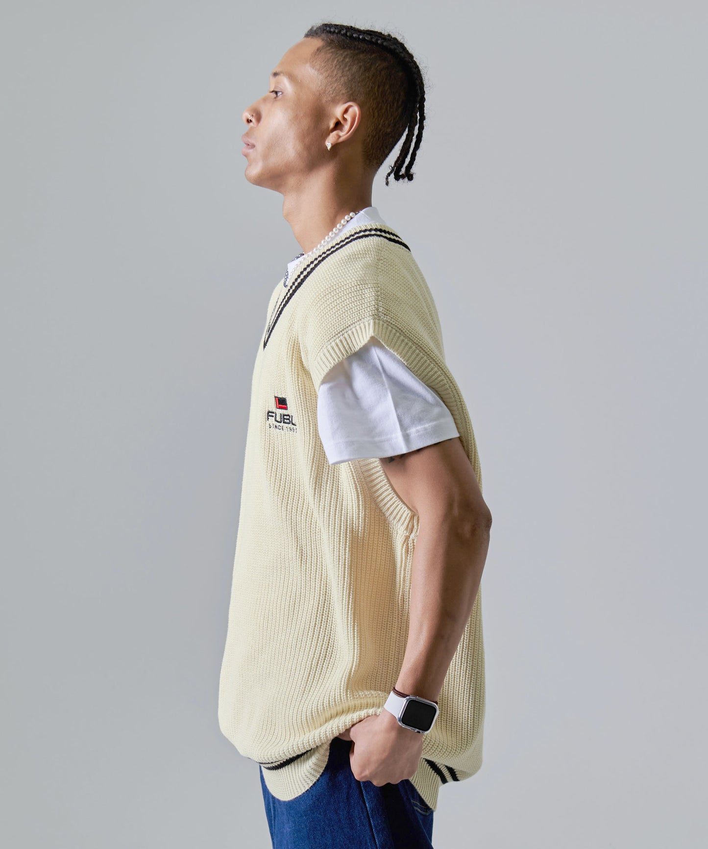 KNIT VEST/ニットベスト【FAM-41702】