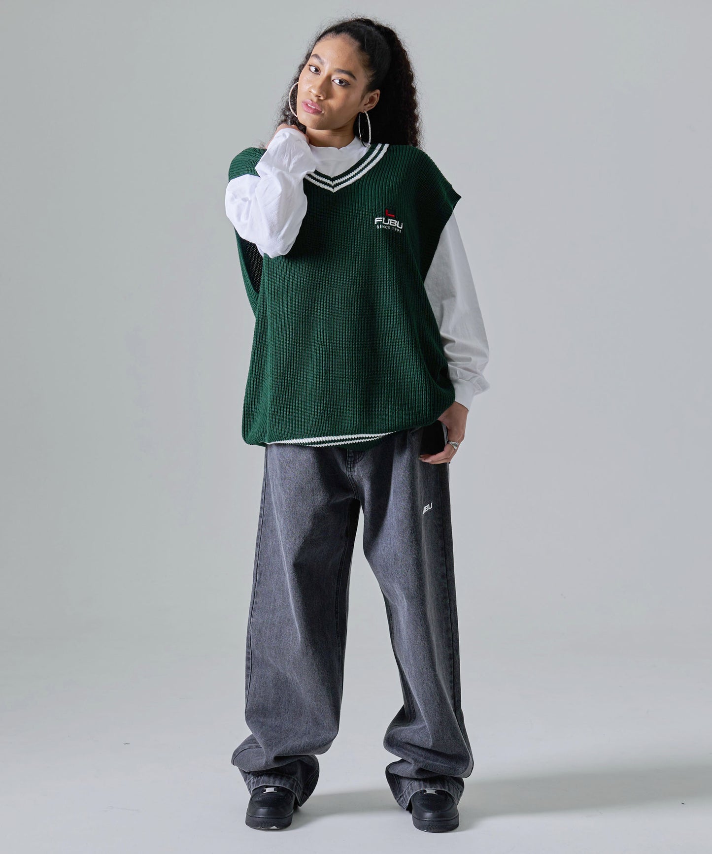 KNIT VEST/ニットベスト【FAM-41702】