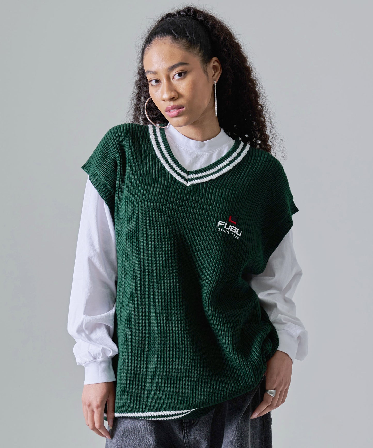 KNIT VEST/ニットベスト【FAM-41702】