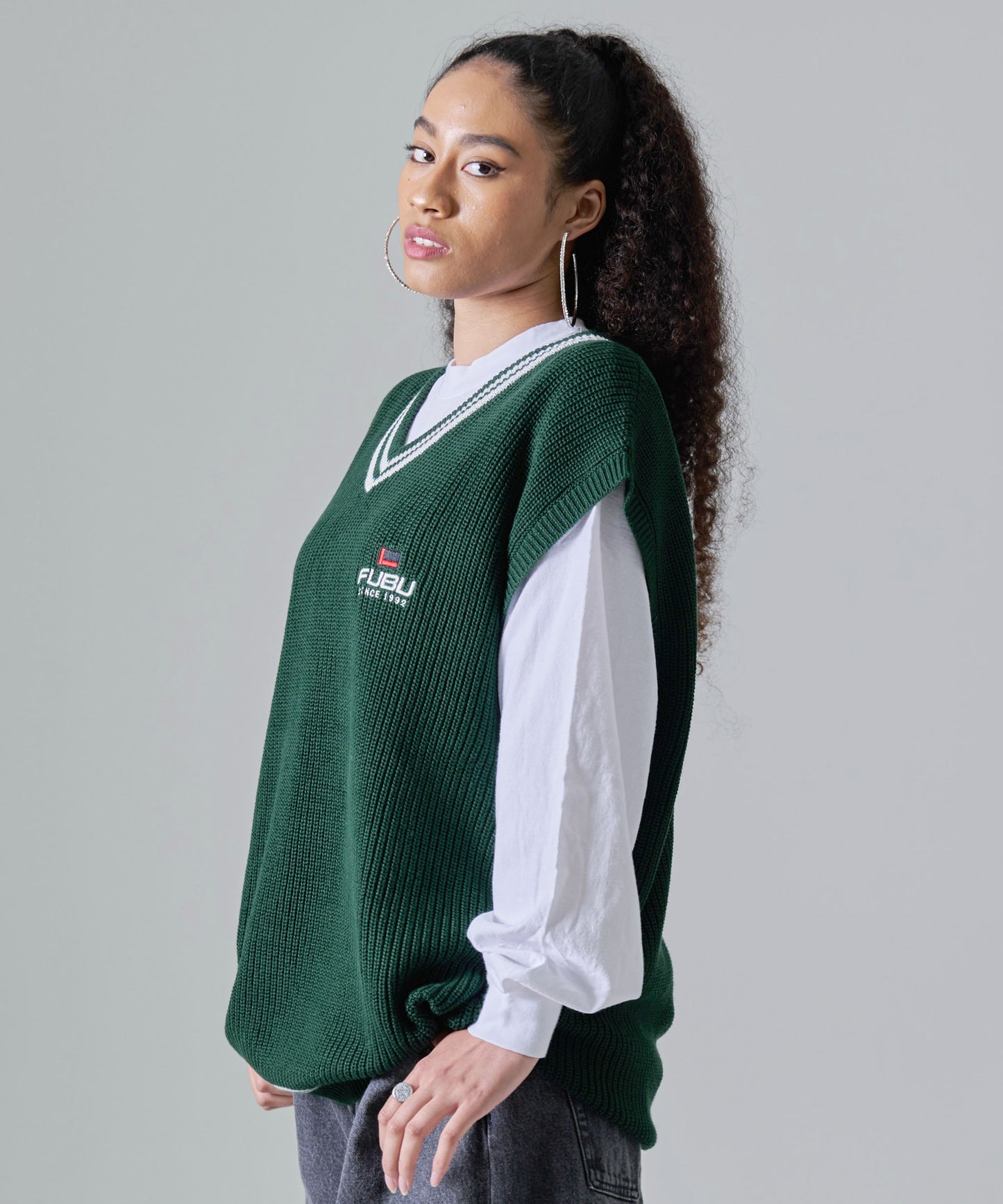 KNIT VEST/ニットベスト【FAM-41702】