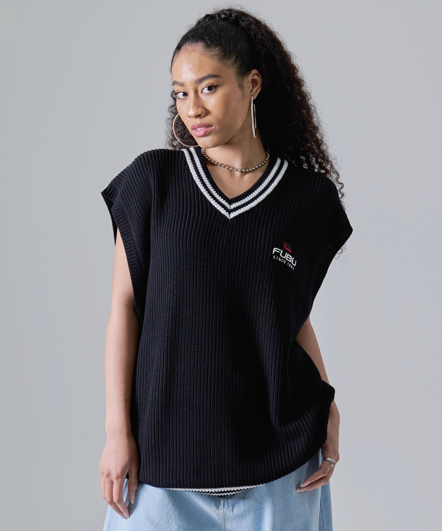 KNIT VEST/ニットベスト【FAM-41702】