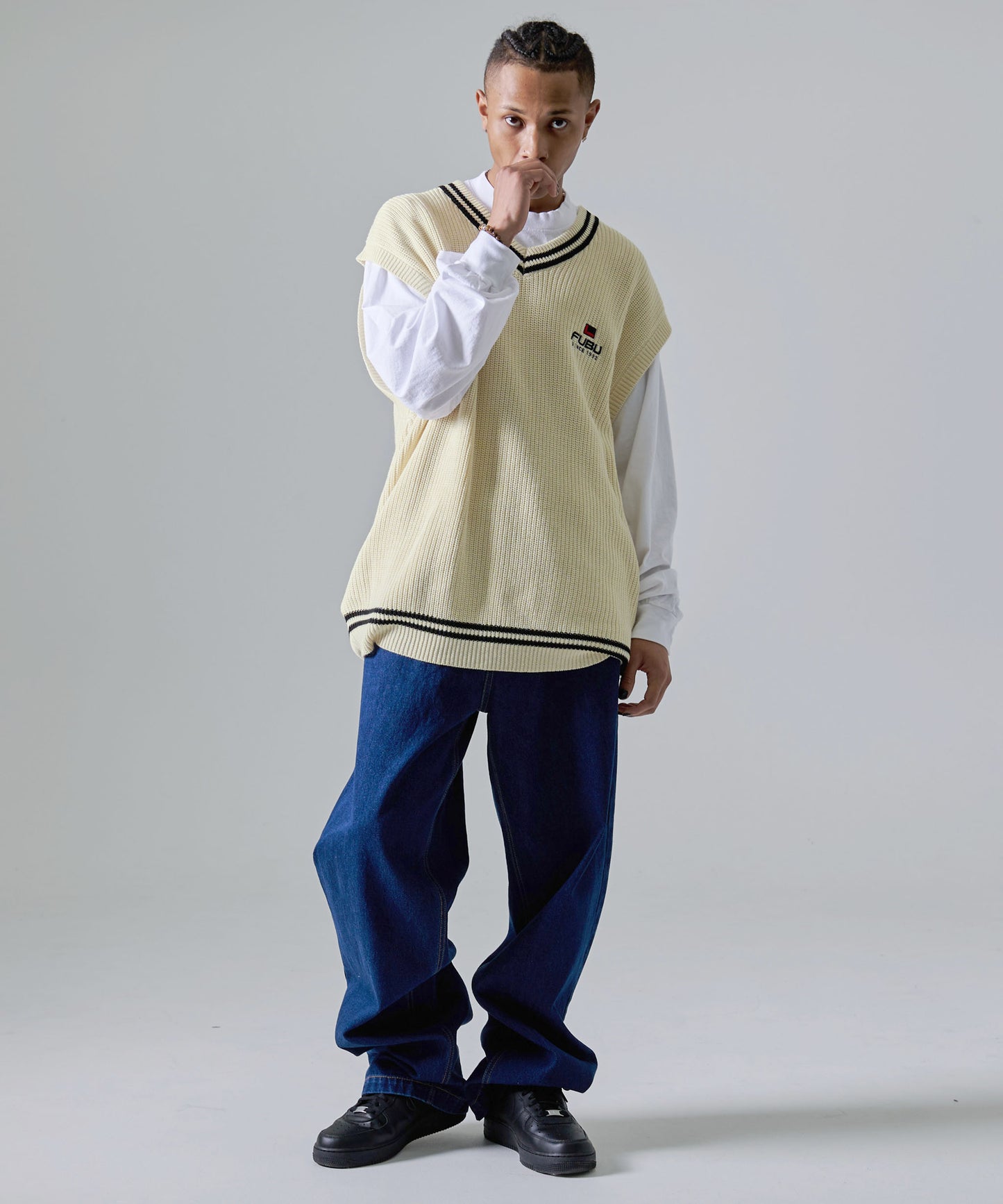 KNIT VEST/ニットベスト【FAM-41702】