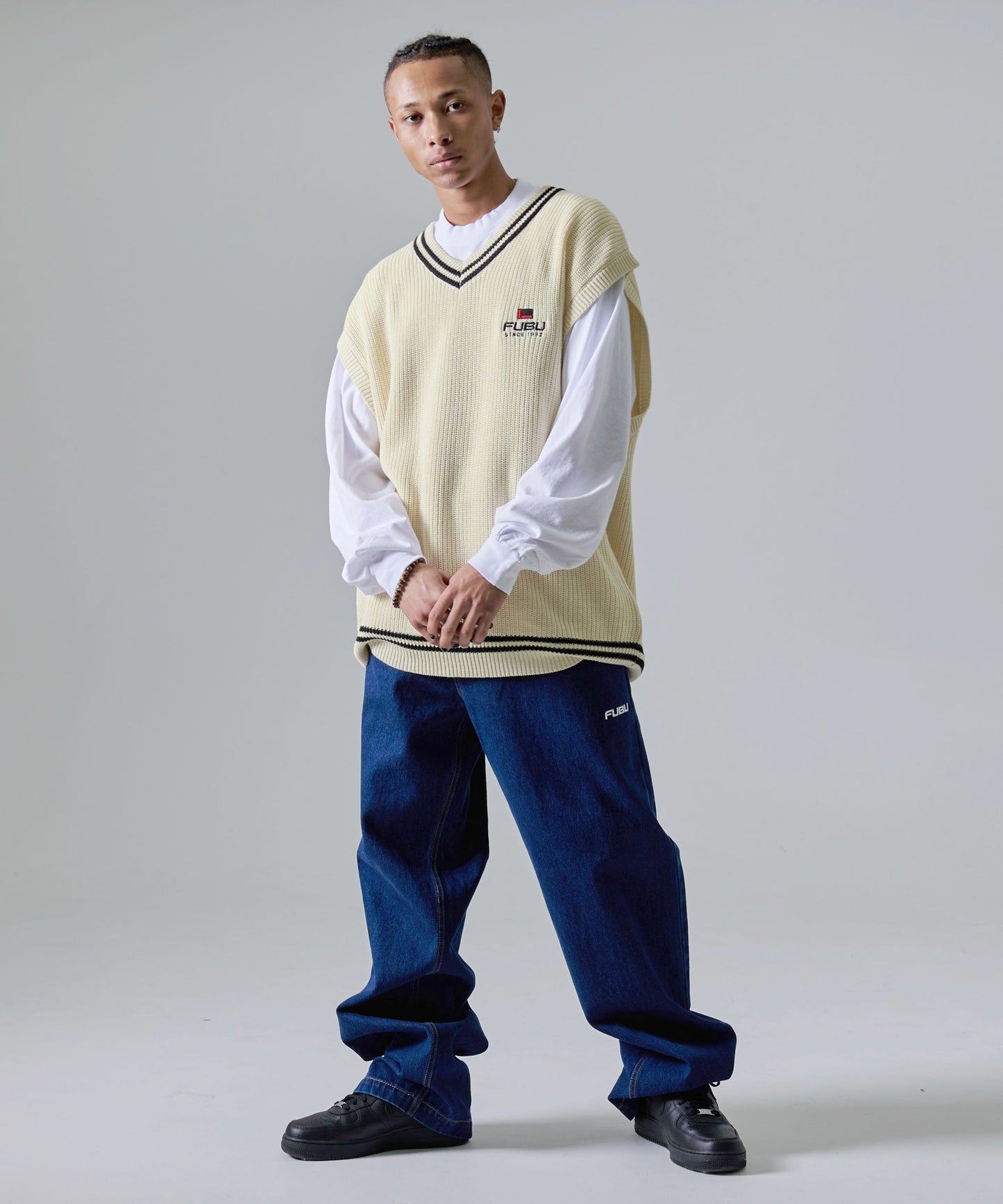 KNIT VEST/ニットベスト【FAM-41702】