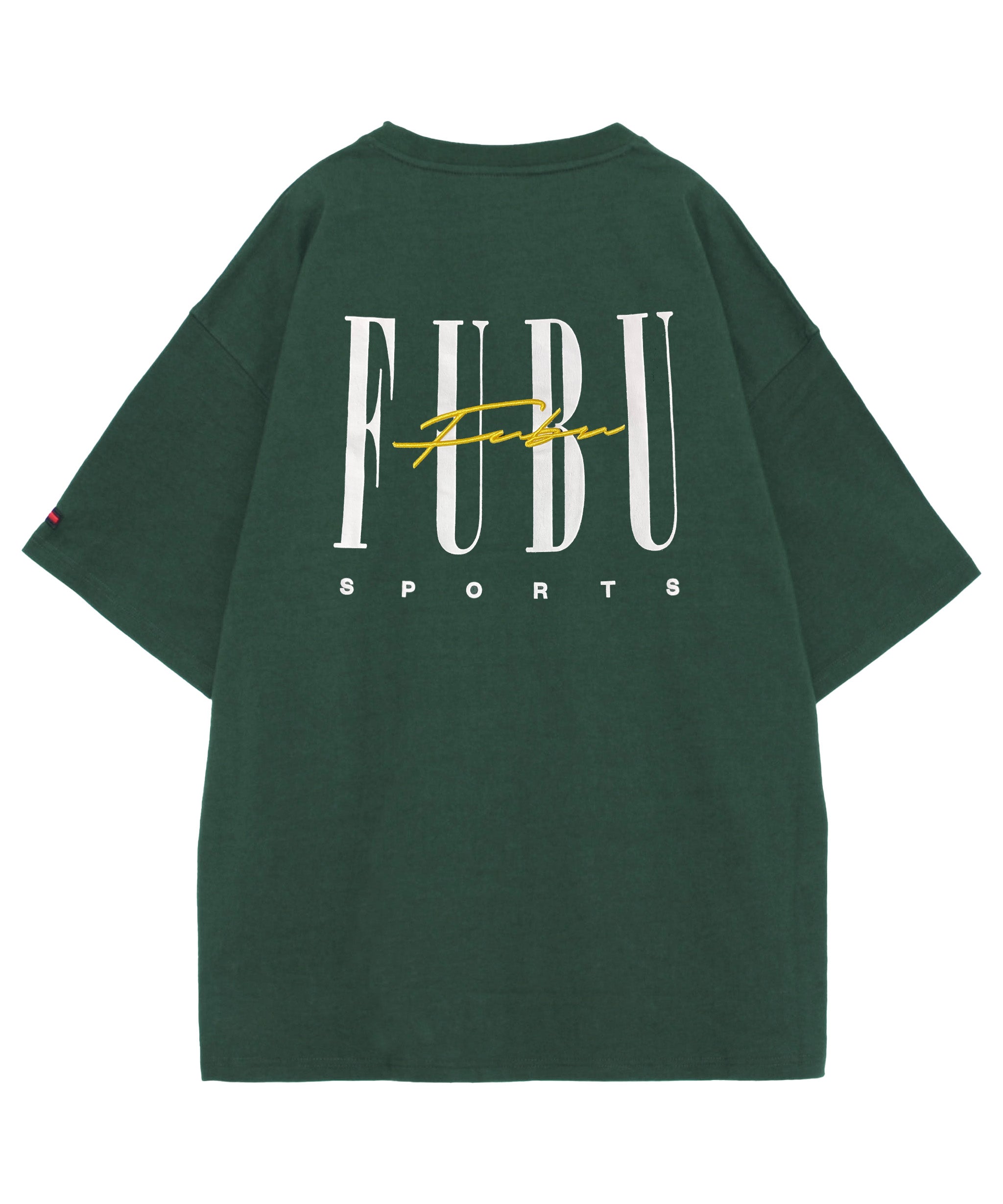 こばふみ　黒＋白　t FUBU フブ トップス ブランドロゴ バックデザイン 半袖Tシャツ。FUBUは