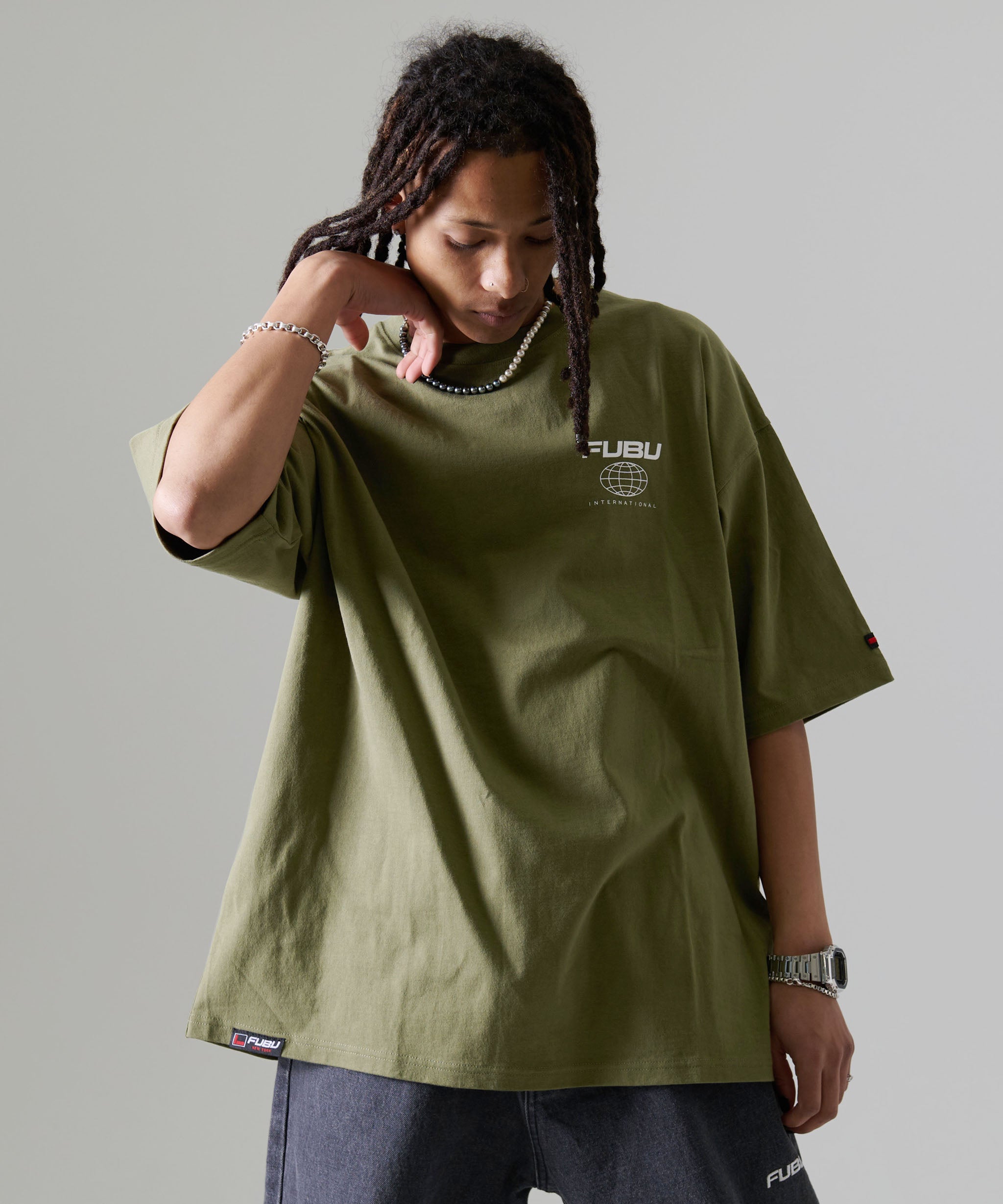 FUBU フブ トップス ブランド ロゴ バックデザイン 半袖Tシャツ