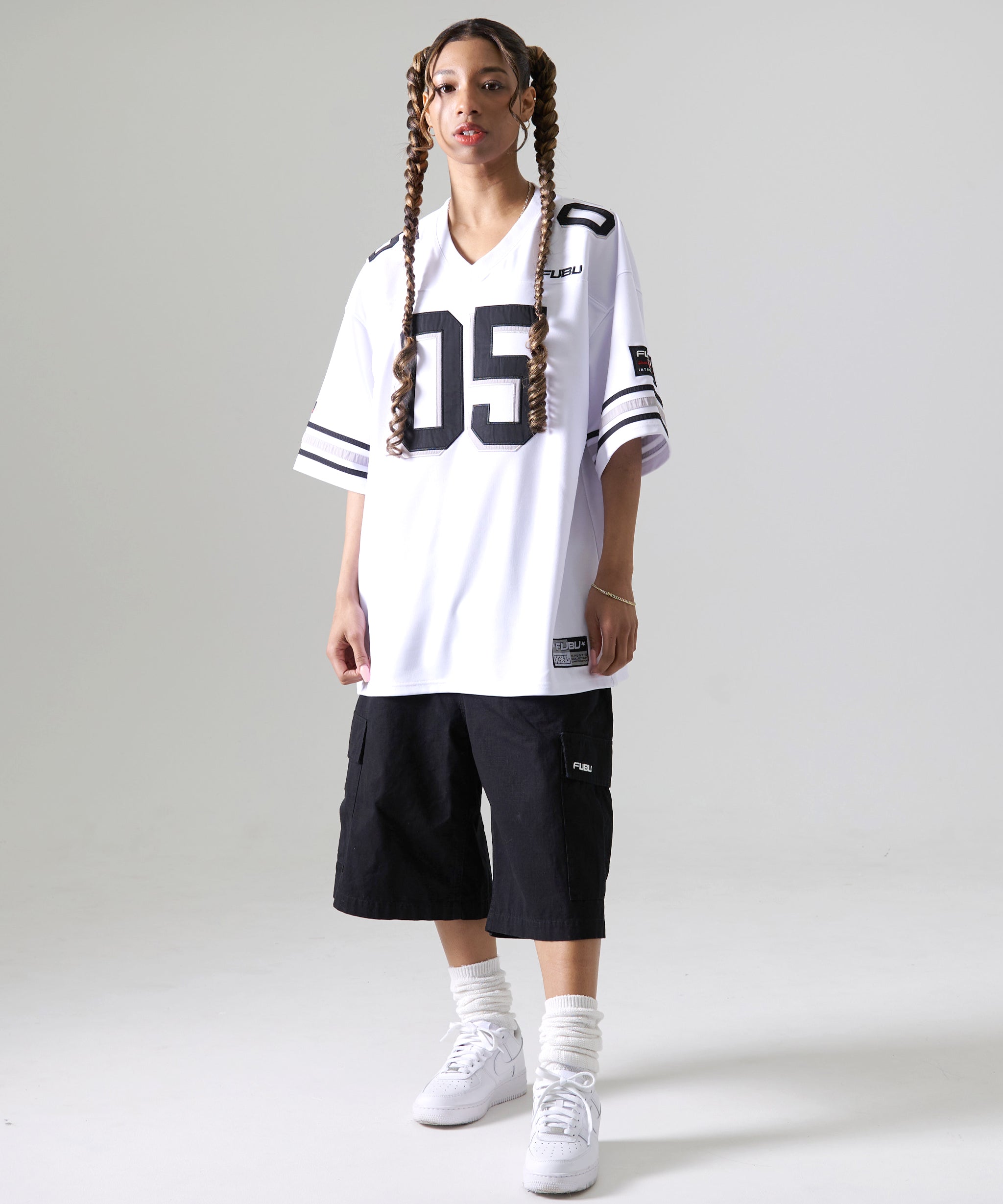 FUBU フブ トップス ブランド ロゴ フットボール ゲームシャツ。FUBUは