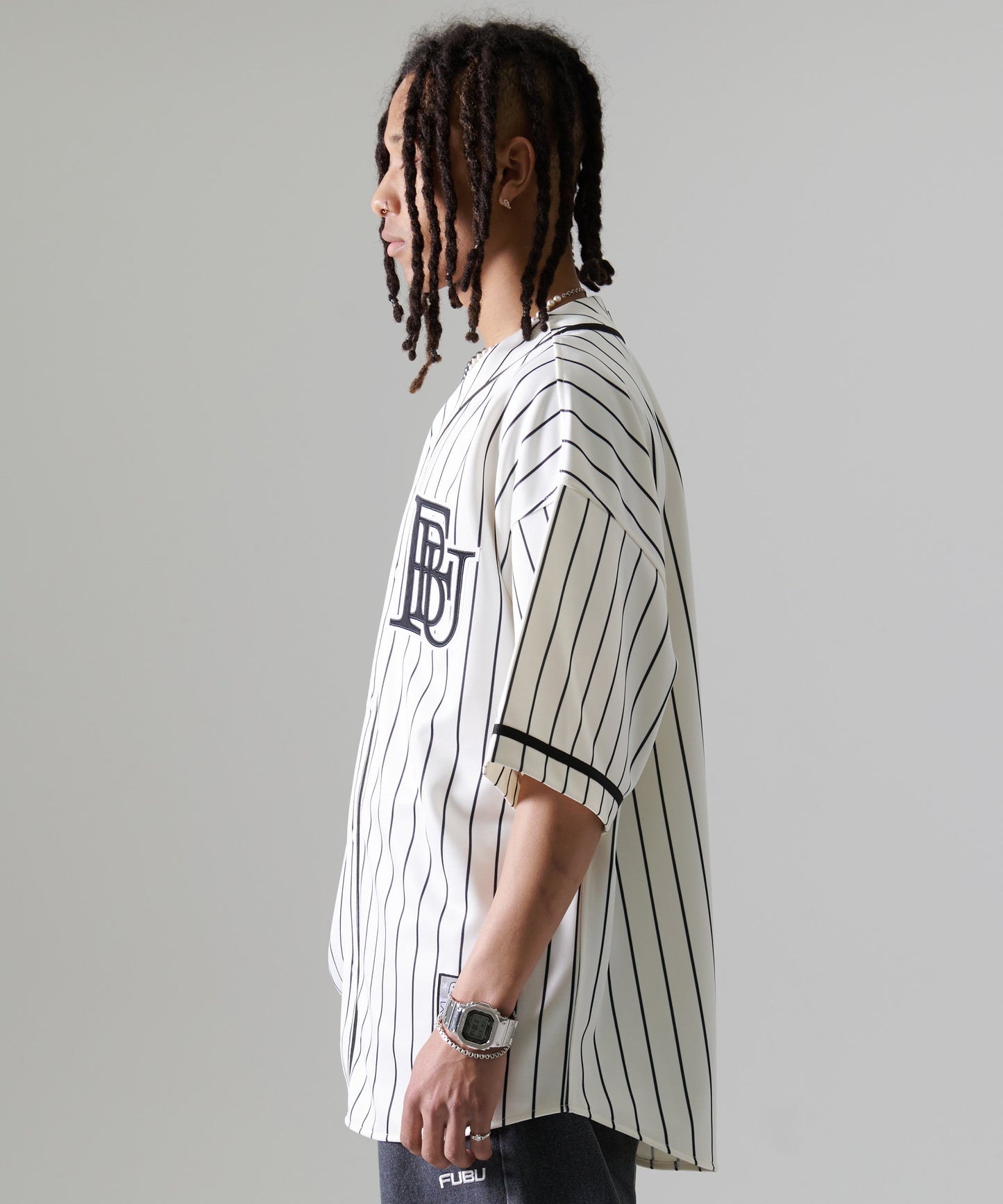 STRIPE BASEBALL SHIRTS/ストライプベースボールシャツ【FAM-41715】