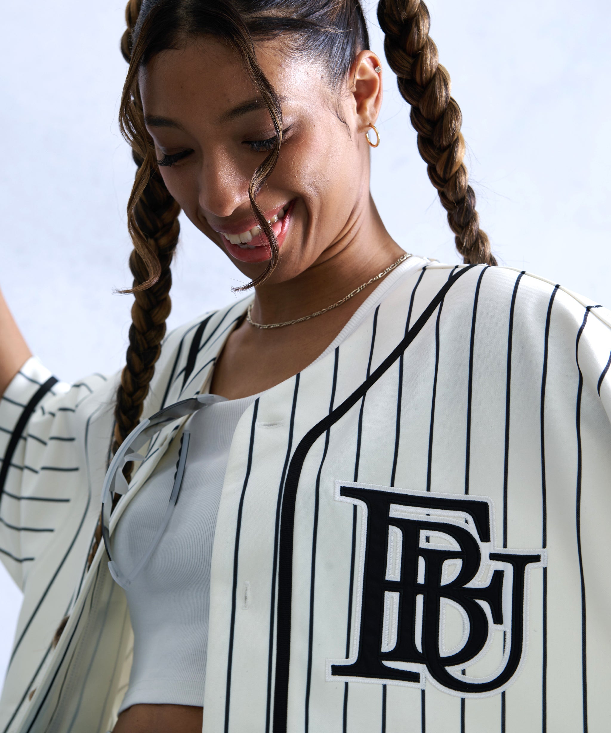 FUBU フブ トップス ブランド ロゴ ベースボール 半袖シャツ。FUBUは