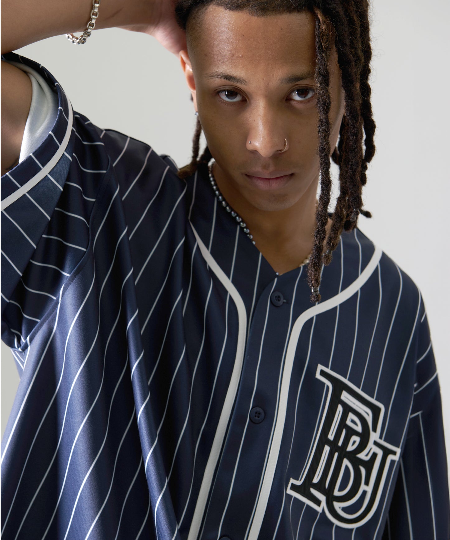 STRIPE BASEBALL SHIRTS/ストライプベースボールシャツ【FAM-41715】