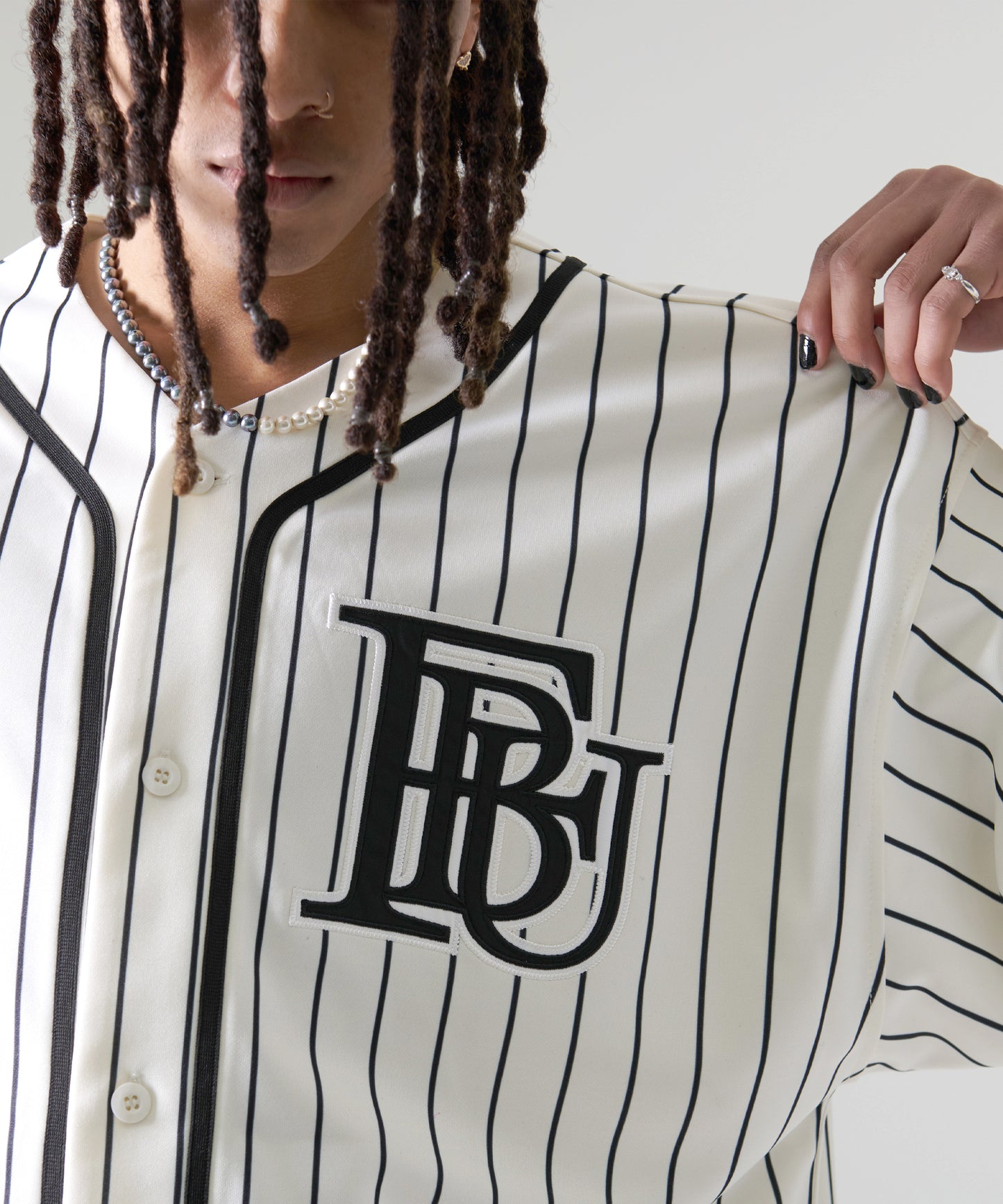 STRIPE BASEBALL SHIRTS/ストライプベースボールシャツ【FAM-41715】