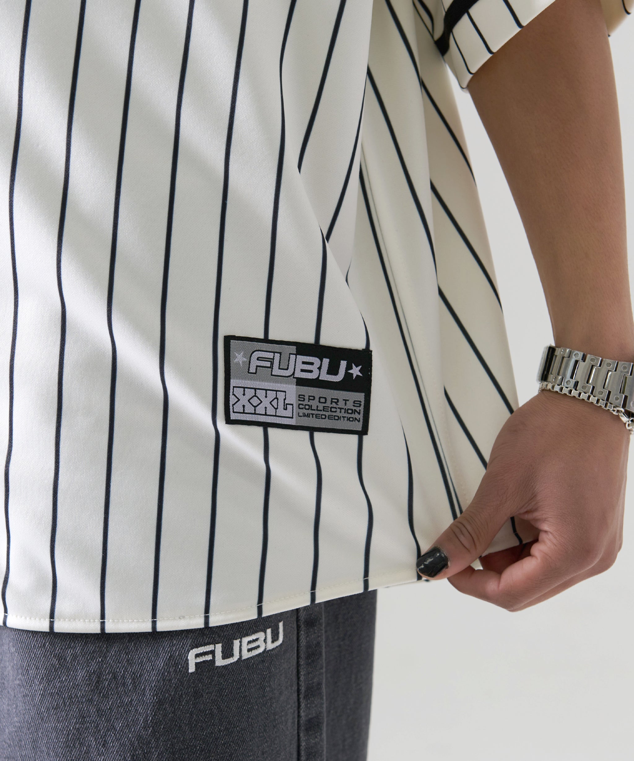 FUBU フブ トップス ブランド ロゴ ベースボール 半袖シャツ。FUBUは