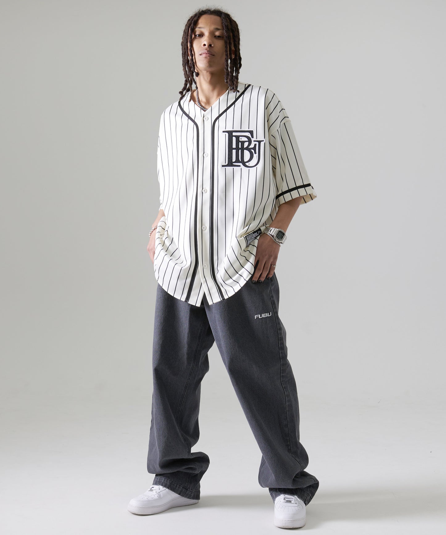 STRIPE BASEBALL SHIRTS/ストライプベースボールシャツ【FAM-41715】