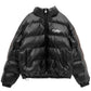 【ショート丈】ECO LEATHER PUFFER JACKET/エコレザーパファージャケット【FAM-42302】