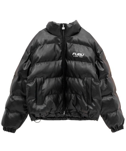 【SPECIAL企画】ECO LEATHER PUFFER JACKET/エコレザーパファージャケット(ショート丈)【FAM-42302】