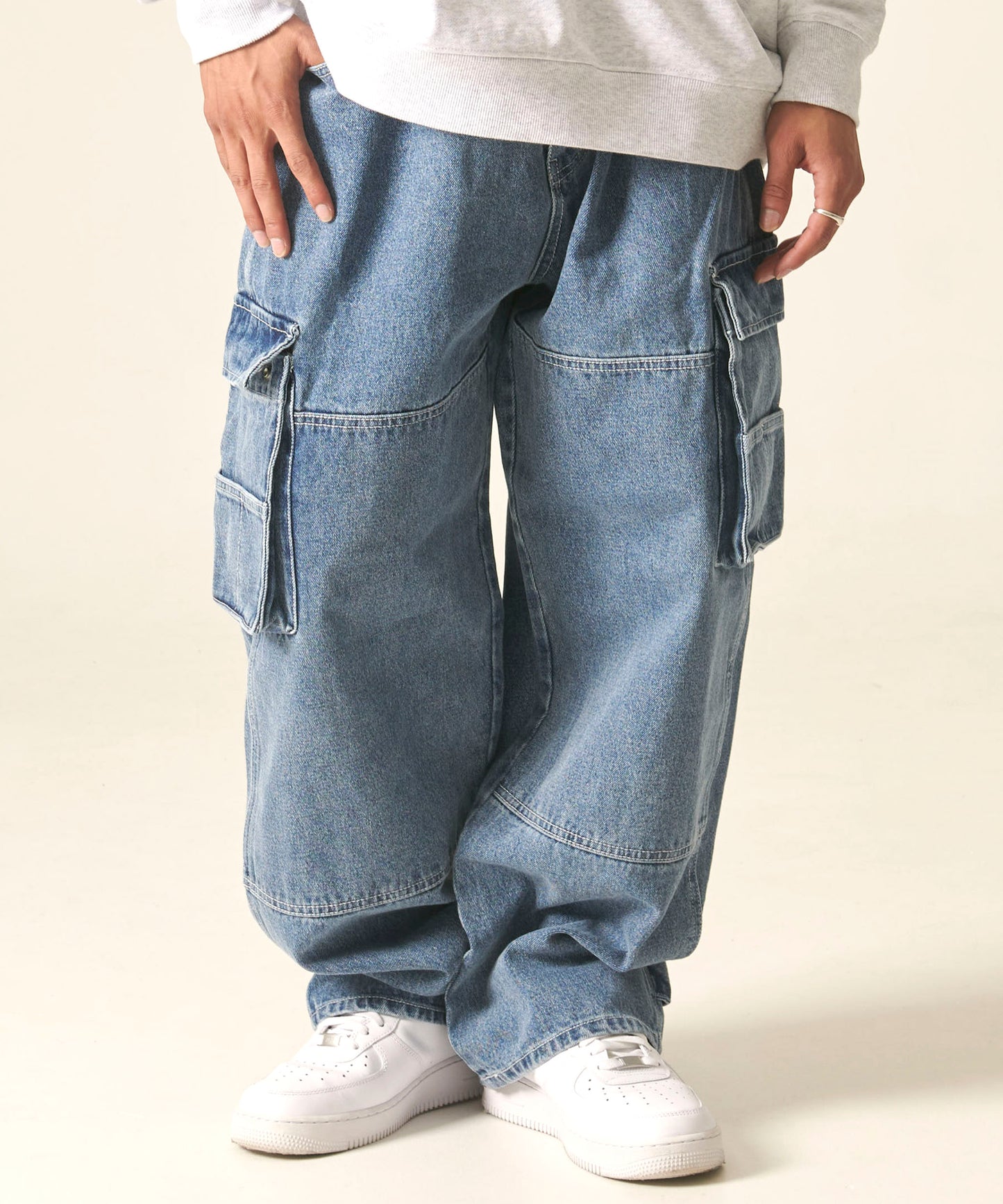 DENIM CARGO PANTS/デニムカーゴパンツ【FAM-42505】
