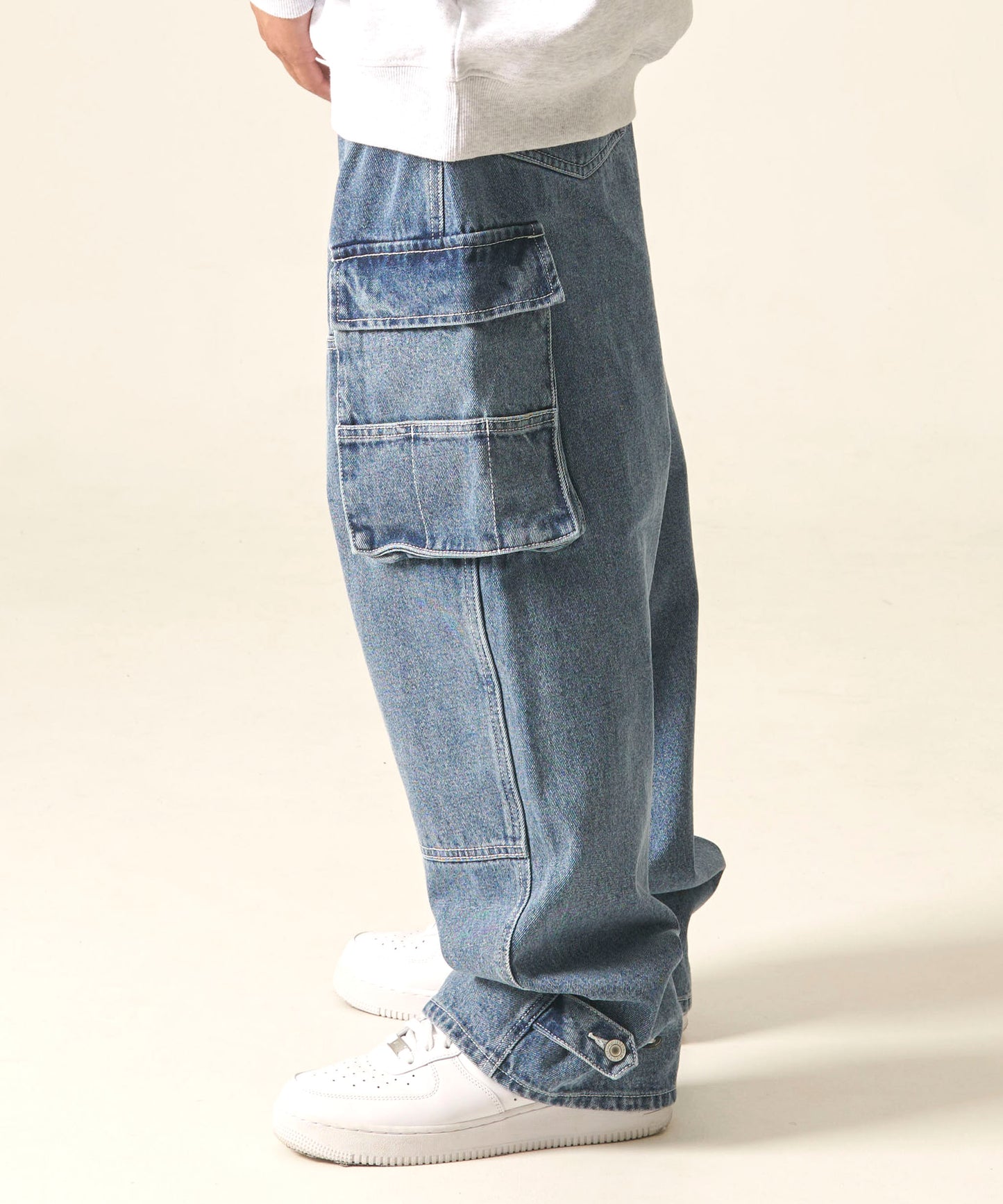 DENIM CARGO PANTS/デニムカーゴパンツ【FAM-42505】