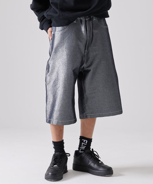 METALLIC DENIM SHORT PANTS/メタリックデニムショートパンツ【FAM-51505】