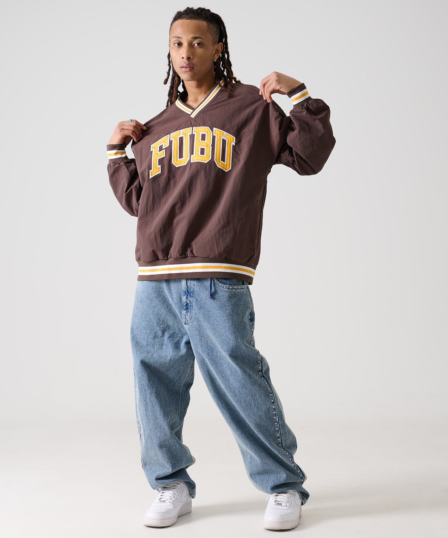 FUBU フブ ナイロン プルオーバー。FUBUはアメリカの代表的なHIPHOP