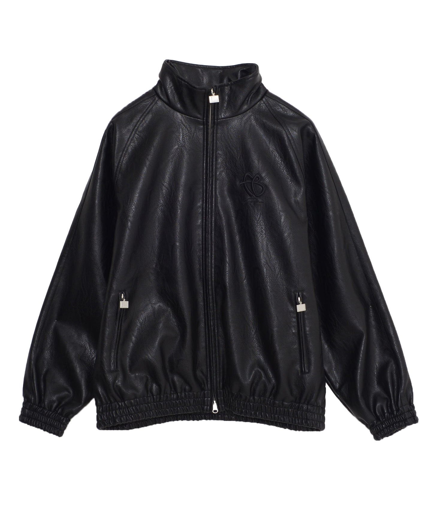 FAUX LEATHER TRACK JACKET/フェイクレザー トラックジャケット【FAM-52300】