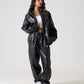 FAUX LEATHER TRACK JACKET/フェイクレザー トラックジャケット【FAM-52300】
