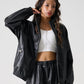 FAUX LEATHER TRACK JACKET/フェイクレザー トラックジャケット【FAM-52300】
