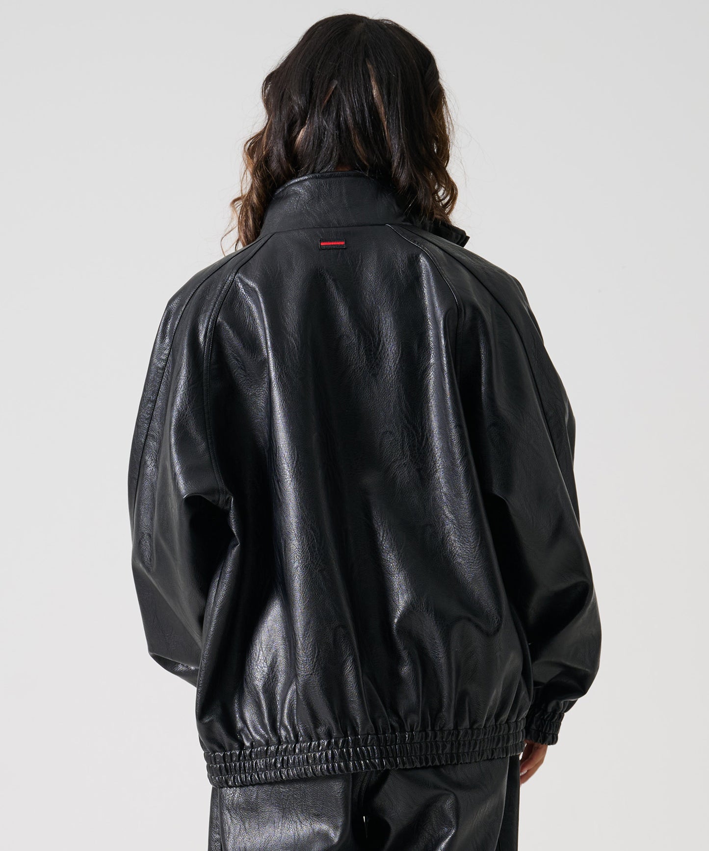 FAUX LEATHER TRACK JACKET/フェイクレザー トラックジャケット【FAM-52300】