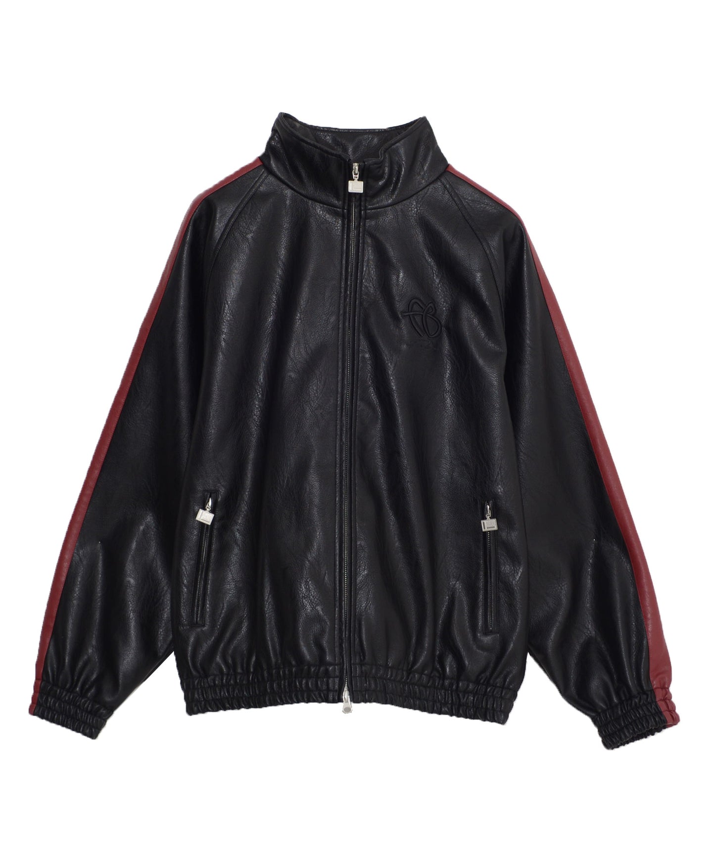 FAUX LEATHER TRACK JACKET/フェイクレザー トラックジャケット【FAM-52300】