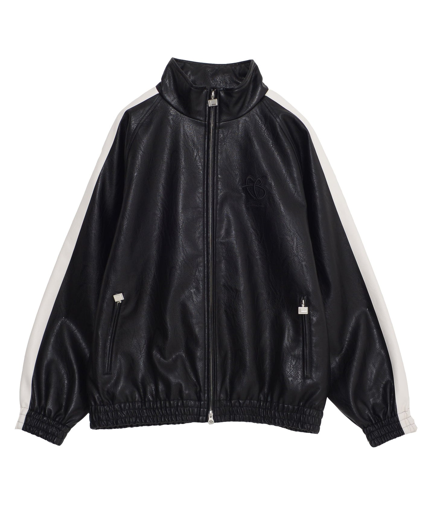 FAUX LEATHER TRACK JACKET/フェイクレザー トラックジャケット【FAM-52300】