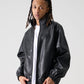 FAUX LEATHER TRACK JACKET/フェイクレザー トラックジャケット【FAM-52300】