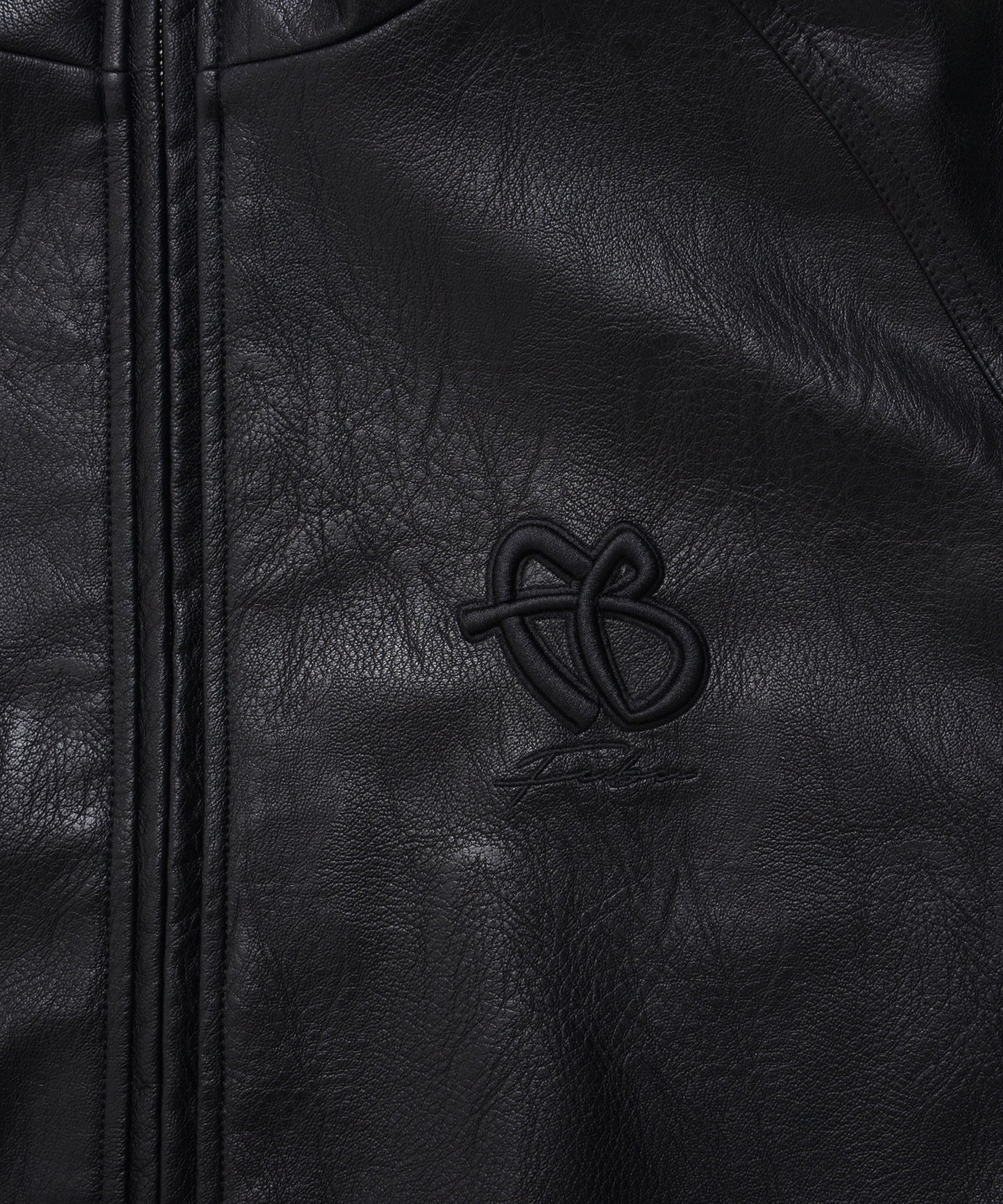 FAUX LEATHER TRACK JACKET/フェイクレザー トラックジャケット【FAM-52300】