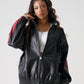 FAUX LEATHER TRACK JACKET/フェイクレザー トラックジャケット【FAM-52300】