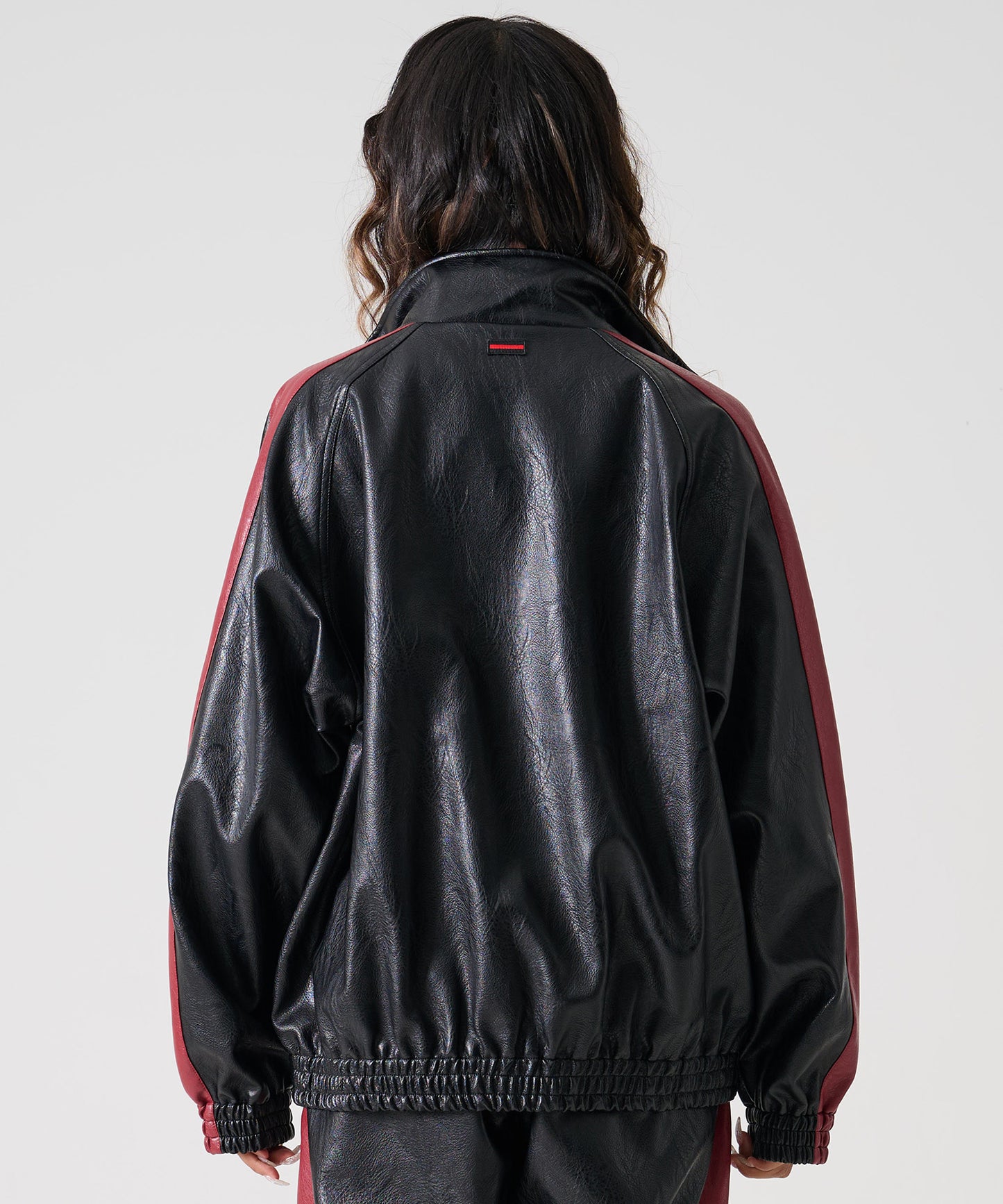 FAUX LEATHER TRACK JACKET/フェイクレザー トラックジャケット【FAM-52300】