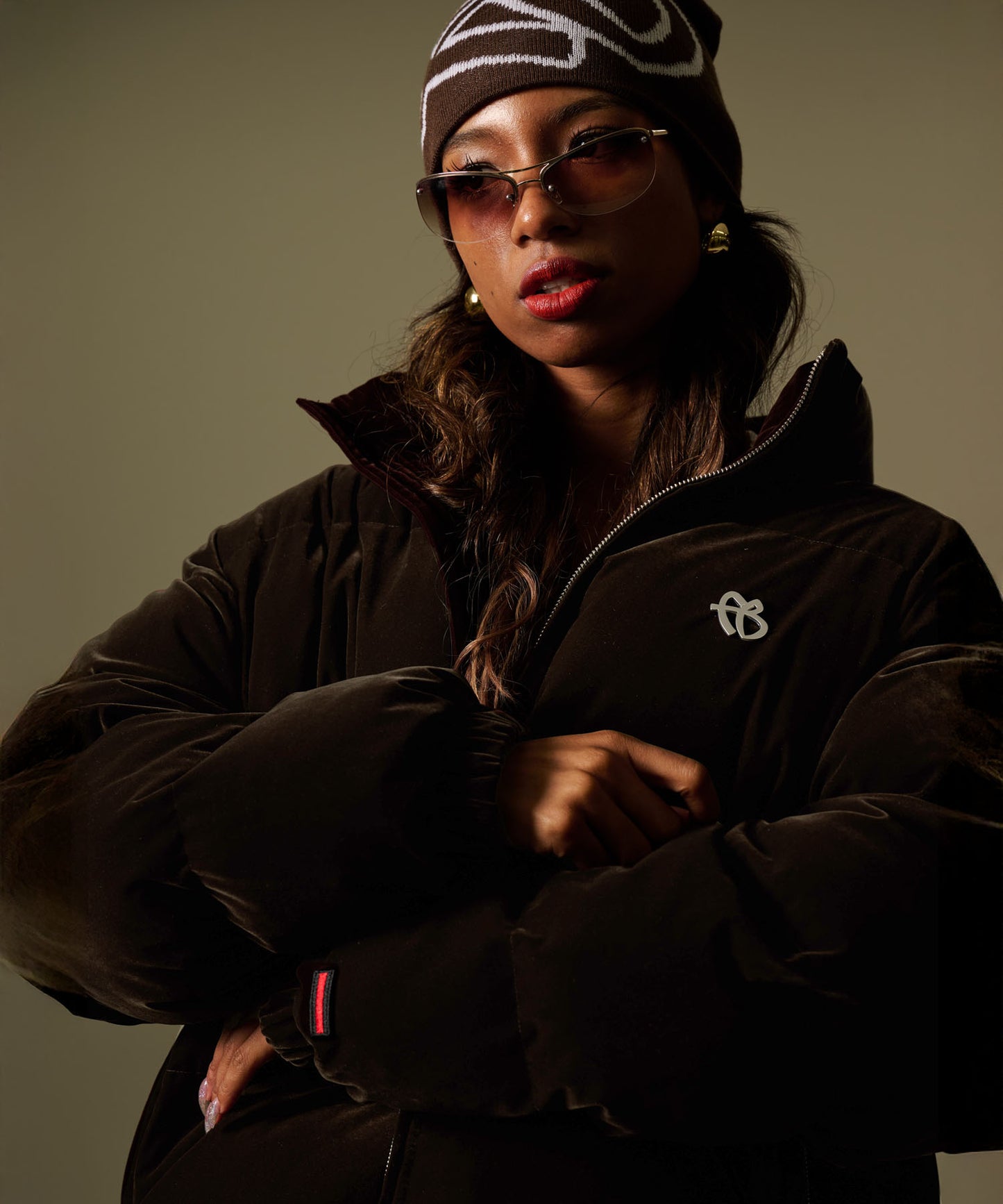 【NEW】VELOR PUFFER JACKET/ベロアパファージャケット【FAM-52301】