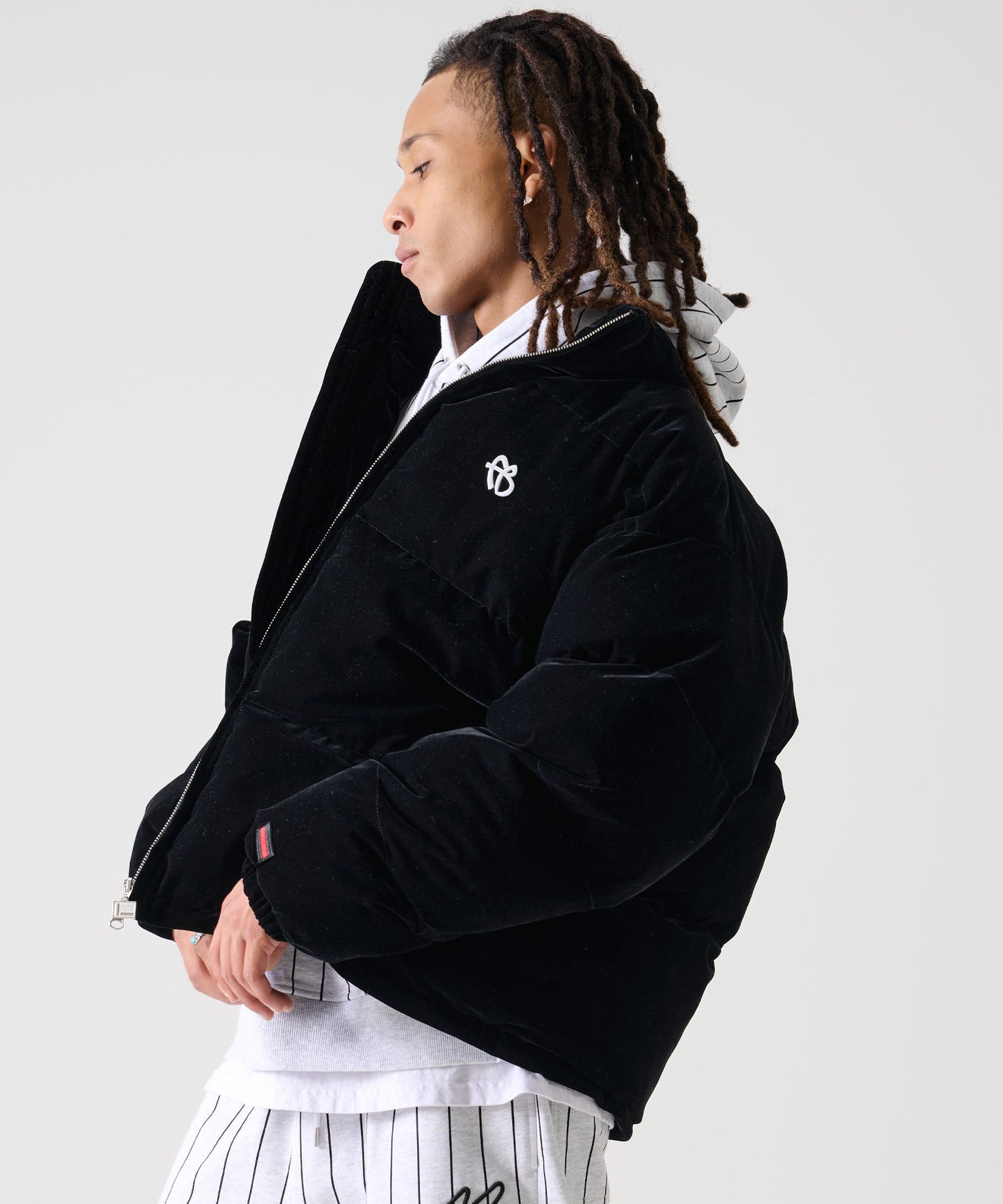 【NEW】VELOR PUFFER JACKET/ベロアパファージャケット【FAM-52301】