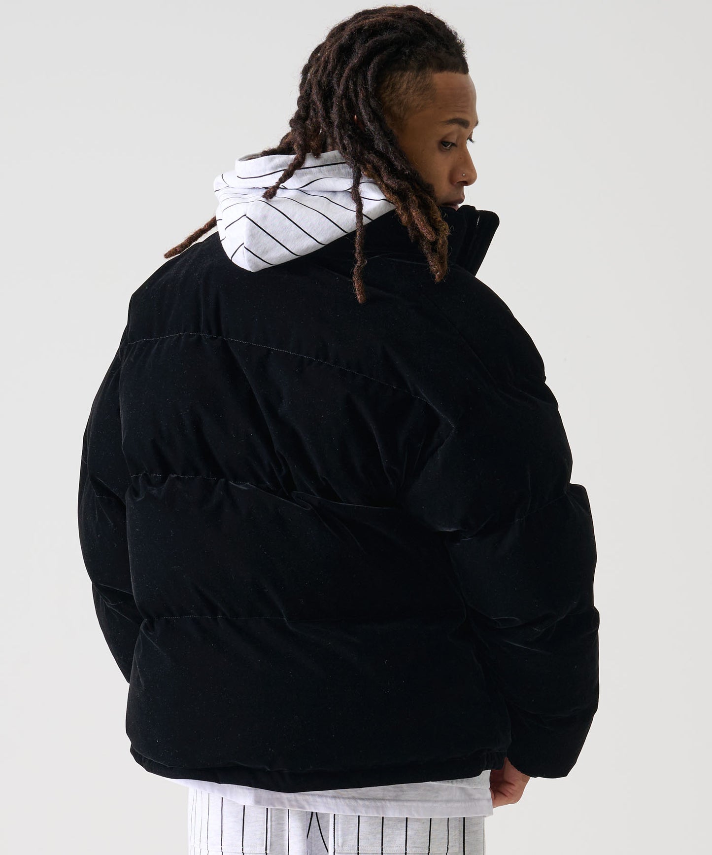 【NEW】VELOR PUFFER JACKET/ベロアパファージャケット【FAM-52301】