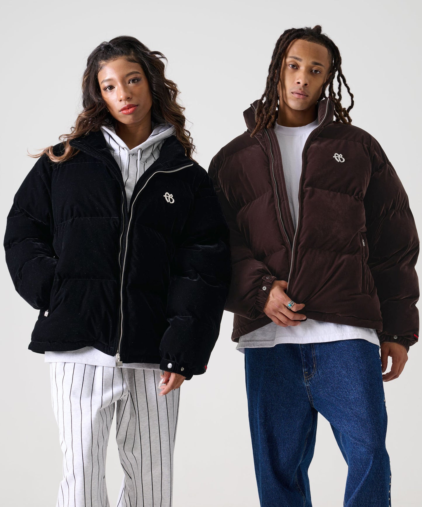 【NEW】VELOR PUFFER JACKET/ベロアパファージャケット【FAM-52301】