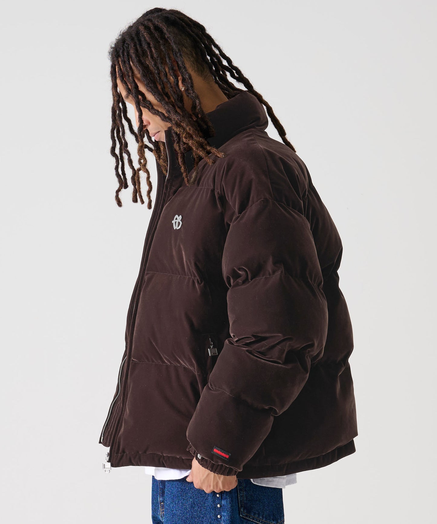 【NEW】VELOR PUFFER JACKET/ベロアパファージャケット【FAM-52301】