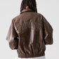 FAUX LEATHER STUDS PATCH JACKET/フェイクレザー スタンドパッチ ジャケット【FAM-52302】
