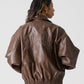 FAUX LEATHER STUDS PATCH JACKET/フェイクレザー スタンドパッチ ジャケット【FAM-52302】