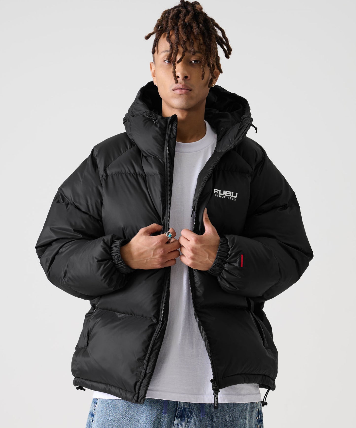 【NEW】【9月下旬発送予定】NYLON PUFFER HOODED JACKET/フード付きナイロンパファージャケット【FAM-52305】
