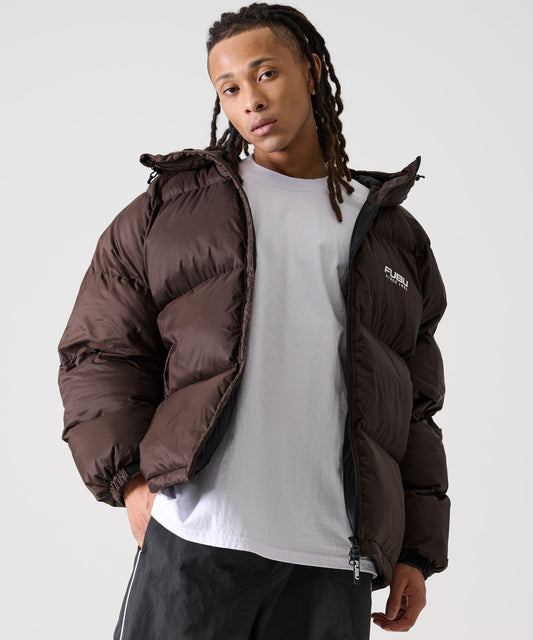 NYLON PUFFER HOODED JACKET/フード付きナイロンパファージャケット【FAM-52305】
