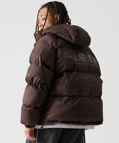 NYLON PUFFER HOODED JACKET/フード付きナイロンパファージャケット【FAM-52305】